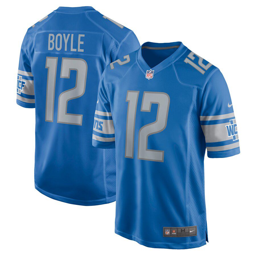 Men Detroit Lions #12 Tim Boyle Nike Blue Game Player NFL Jersey